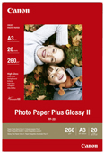 PP-201A3: Canon Photo Paper Plus Glossy II A3 -260gsm - 20 Sheets