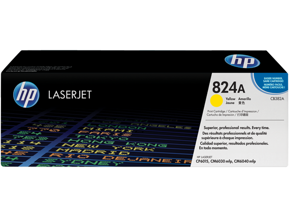 HP LaserJet 4 CB382A HP CB 382A Yellow (824A) Toner Cartridge - CB382A