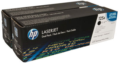 HP LaserJet 4 CB540AD HP 125A Twin Pack Black Toner Cartridges - CB540AD