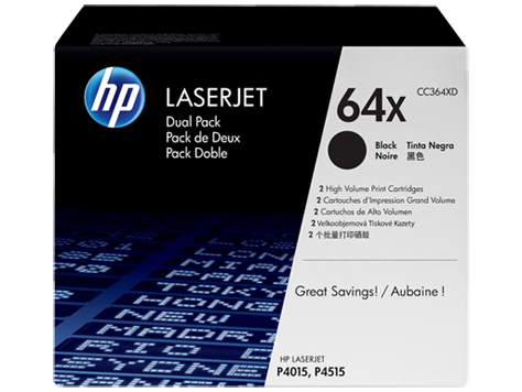 HP LaserJet 5N CC364XD HP 64X Twin Pack High Capacity Black Toner Cartridges - CC364XD