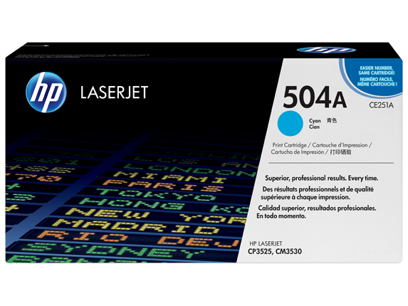 HP LaserJet 5N CE251A HP CE251A Cyan (504A) Toner Cartridge - CE 251A