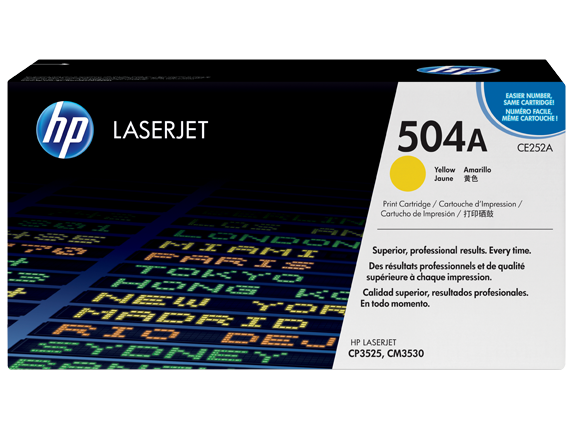 HP LaserJet 5N CE252A HP CE252A Yellow (504A) Toner Cartridge - CE 252A