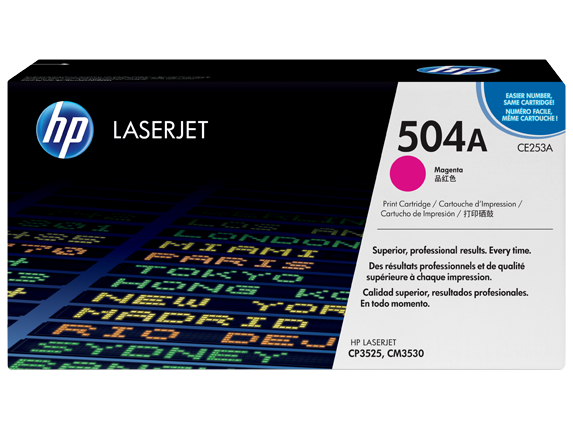 HP LaserJet 5N CE253A HP CE253A Magenta (504A) Toner Cartridge - CE 253A