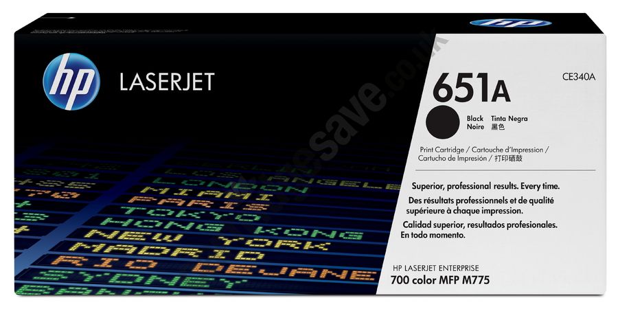 HP LaserJet 4 CE340A HP 651A Black Toner Cartridge - CE 340A