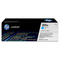 HP LaserJet 4 CE411A HP CE411A Cyan (305A) Toner Cartridge - CE411A, 2.6K Page Yield