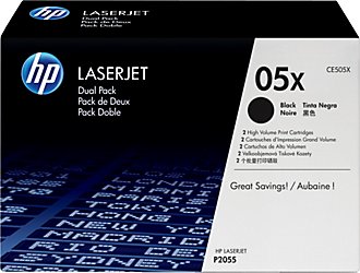 HP LaserJet 5 CE505XD HP 05X Twin pack High Capacity Black Toner Cartridges - CE505XD
