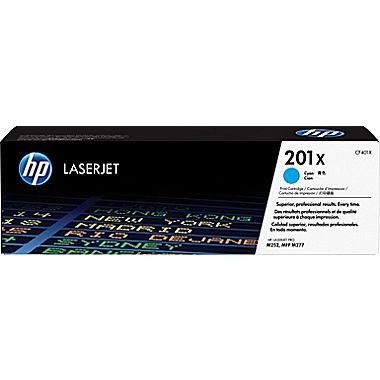 HP LaserJet 4 CF401X HP 201X High Capacity Cyan Toner Cartridge, 2.3K Page Yield