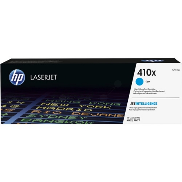 HP LaserJet 5 CF411X High Capacity Cyan HP 410X Toner Cartridge, 5K Page Yield