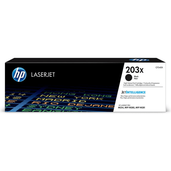 HP LaserJet 4 CF540X HP CF540X High Capacity Black 203X Toner Cartridge - CF540X, 3.2K Page Yield