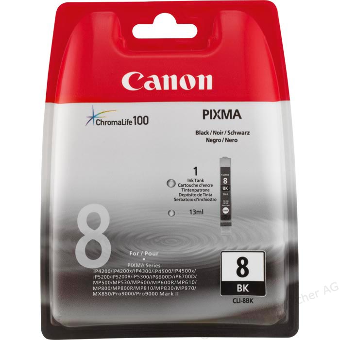 Related to CANNON PIXMA MP800 CARTRIDGES: CLI-8BK