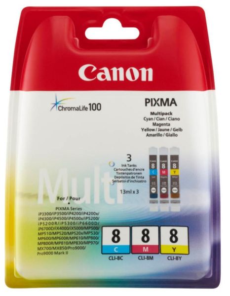 Related to CANON PIX MA IP5200 INKS: CLI8CMY