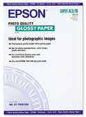 S041133: Epson S041133 Photo Quality Glossy Paper, A3+ Size, 13