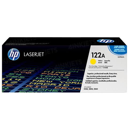 HP LaserJet 2550L Q3962A HP Q3962A Yellow Laser Toner Cartridge (122A)