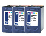HP OfficeJet 5500 6657TPBL HP 57 Small Triple Pack Colour Ink Cartridges Blister White Foil from Photo Pack
