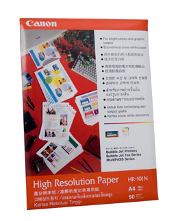 HR-101A4: Canon High Resolution Paper A4 - 106gsm - 50 Sheets