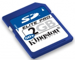 SD/2GB-S: Kingston 50X Elite Pro High Speed Secure Digital (SD) Memory Card - 2GB
