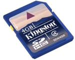 SD4/4GB: Kingston 4GB SDHC (Class 4) High Capacity Secure Digital Card