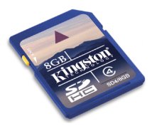 SD4/8GB: Kingston 8GB SDHC (Class 4) High Capacity Secure Digital Card