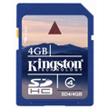 SD4-4GB: Kingston 4GB SDHC (Class 4) High Capacity Secure Digital Card