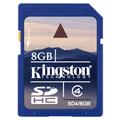 SD4-8GB: Kingston 8GB SDHC (Class 4) High Capacity Secure Digital Card