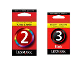 Lexmark 18C0190 Ink Cartridge 80D2962 Lexmark No 2 Colour and No 3 Black Ink Cartridges - 0080D2962