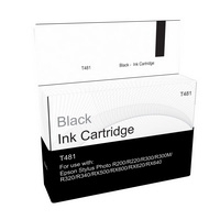 Epson Photo R300 PIX481 Premium Compatible Black Ink Cartridges for T048140, 18ml