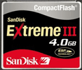 SDCFX3-4096-902: SanDisk 4GB Extreme III Compact Flash Memory Card