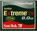 SDCFX4-8192-902: SanDisk 8GB Extreme 4 Compact Flash Memory Card