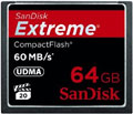 SDCFX-064G-X46: SanDisk 64GB Extreme Compact Flash Memory Card, 60MB/s