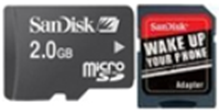 SDSDQB-002G-B35: SanDisk Micro SD Memory Card - 2GB with SD Adapter