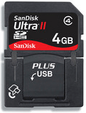 SDSDPH-4096-E11: SanDisk 4GB Ultra II SDHC Plus Memory Card
