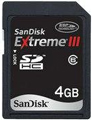 SDSDRX3-4096-E21: SanDisk 4GB Extreme III Secure Digital (SDHC) Memory Card (Class 6)