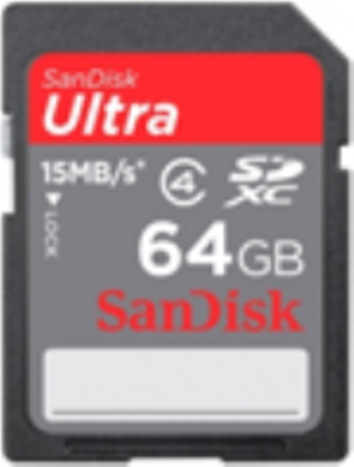 SDSDU-064G-U46: SanDisk Class 10, 64GB Ultra SDXC High Capacity SD Card, 30MB/s