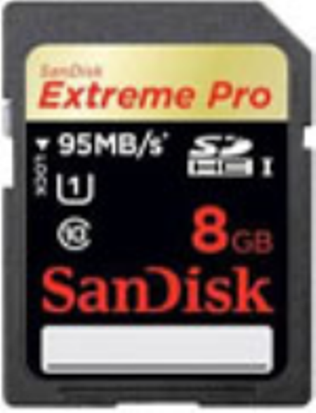 SDSDXPA-008G-X46: SanDisk 8GB SDHC Extreme Pro Memory Card - 95MB/s
