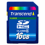 TS16GSDHC6: Transcend 16GB SDHC (Class 6) High Capacity Card