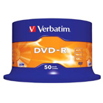 43548: Verbatim DVD-R Pack of 50 Discs, 16x, 4.7GB