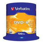43549: Verbatim DVD-R Pack of 100 Discs, 16x, 4.7GB