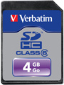 47174: Verbatim 4GB SDHC (Class 6) High Capacity Secure Digital Card