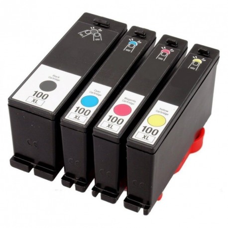 Compatible Premium Quality High Capacity BK/CMY Multipack Ink Cartridge for Lexmark 100XL