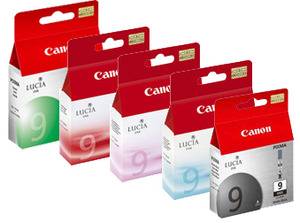 Canon PGI 9MBK, PC, PM, R, G Ink Cartridges