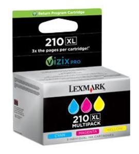 Lexmark 210-XL Return Program C/M/Y High Capacity Multi Pack Ink Cartridges - 014L0269E