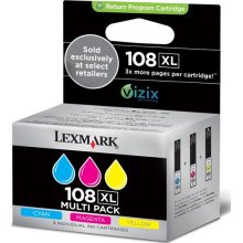 Lexmark 108XL Multi Pack Return Program Cyan, Magenta, Yellow Ink Cartridges - 14N1198