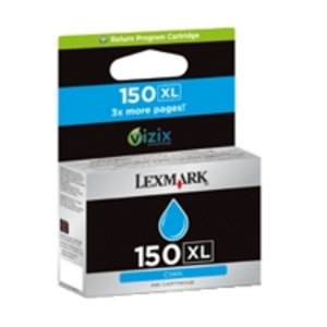 Lexmark 150-XL Return Program High Capacity Cyan Ink Cartridge - 014N1615E