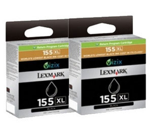 Lexmark 155-XL Return Program High Yield Twin Black Ink Cartridges -014N1811E