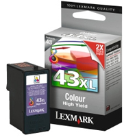 Lexmark 43XL New Higher Capacity Colour Ink Cartridge - 018YX143E
