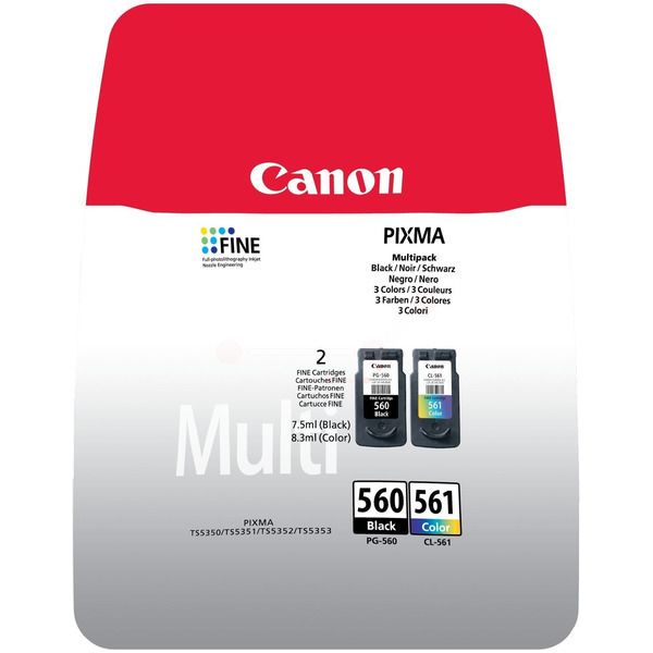 Canon Multipack PG-560/CL-561 Black and Colour Ink Cartridges 3713C006