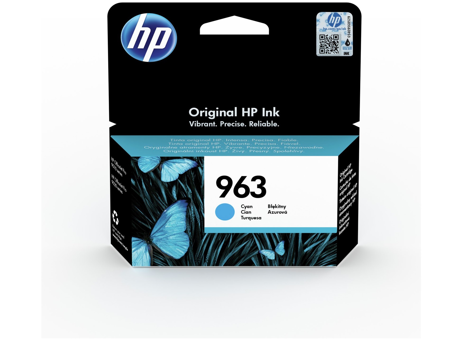 HP 963 Standard Capacity Cyan Ink Cartridge - 3JA23A