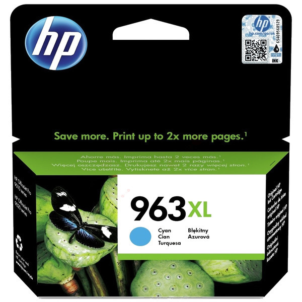 HP 963XL High Capacity Cyan Ink Cartridge - 3JA27A