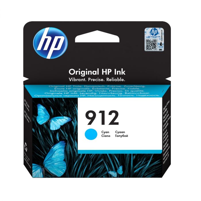 HP 912 Standard Capacity Cyan Ink Cartridge - 3YL77AE
