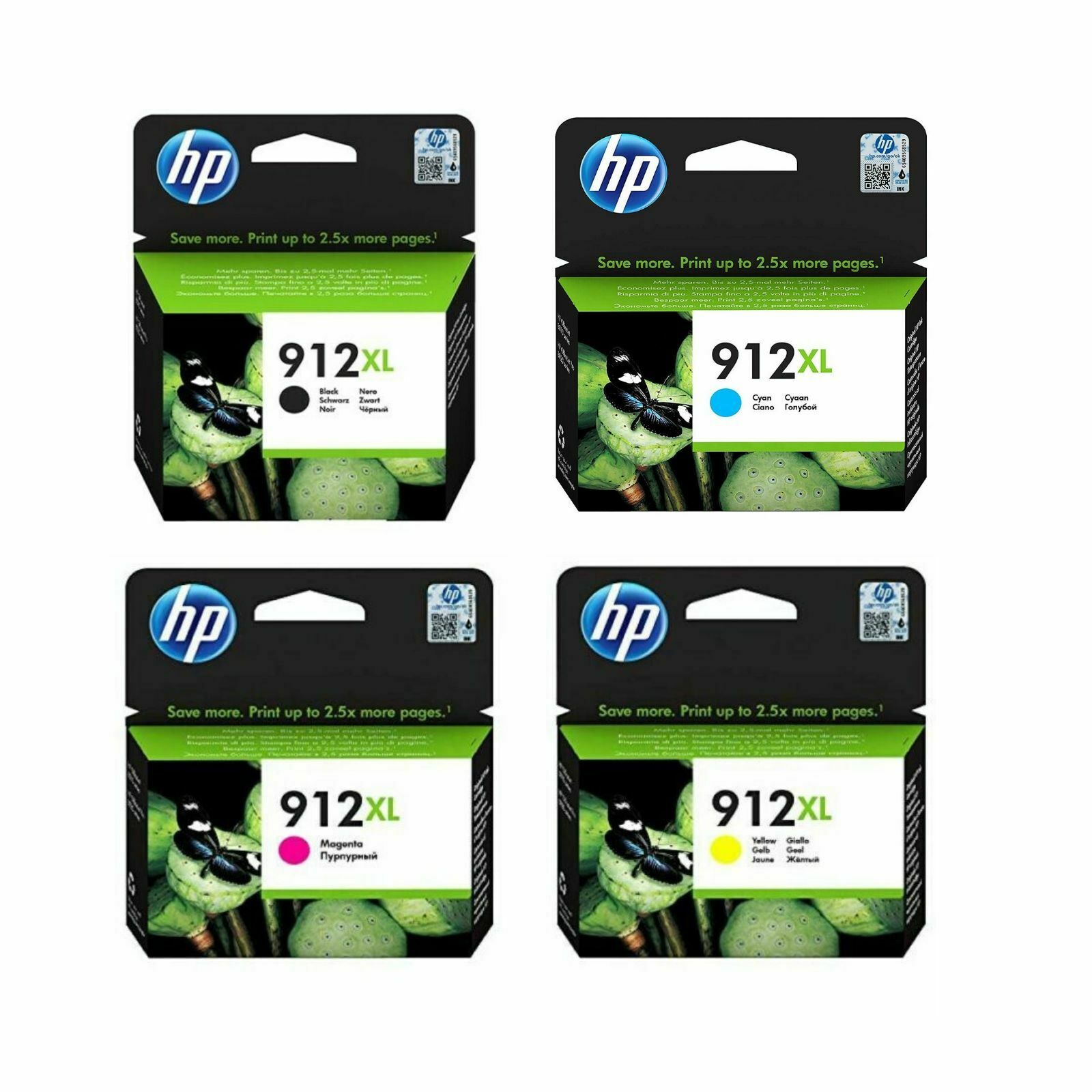 HP 912XL 4 colour High Capacity multipack Printer Ink Cartridges - 3YP34AE  - ValueShop